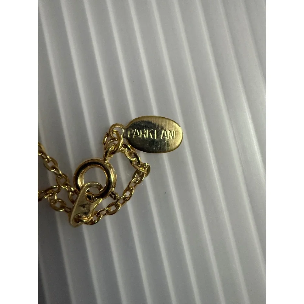 Park Lane Pendant Necklace CHILD Gold Excellent Vintage Crystal Bow Detail